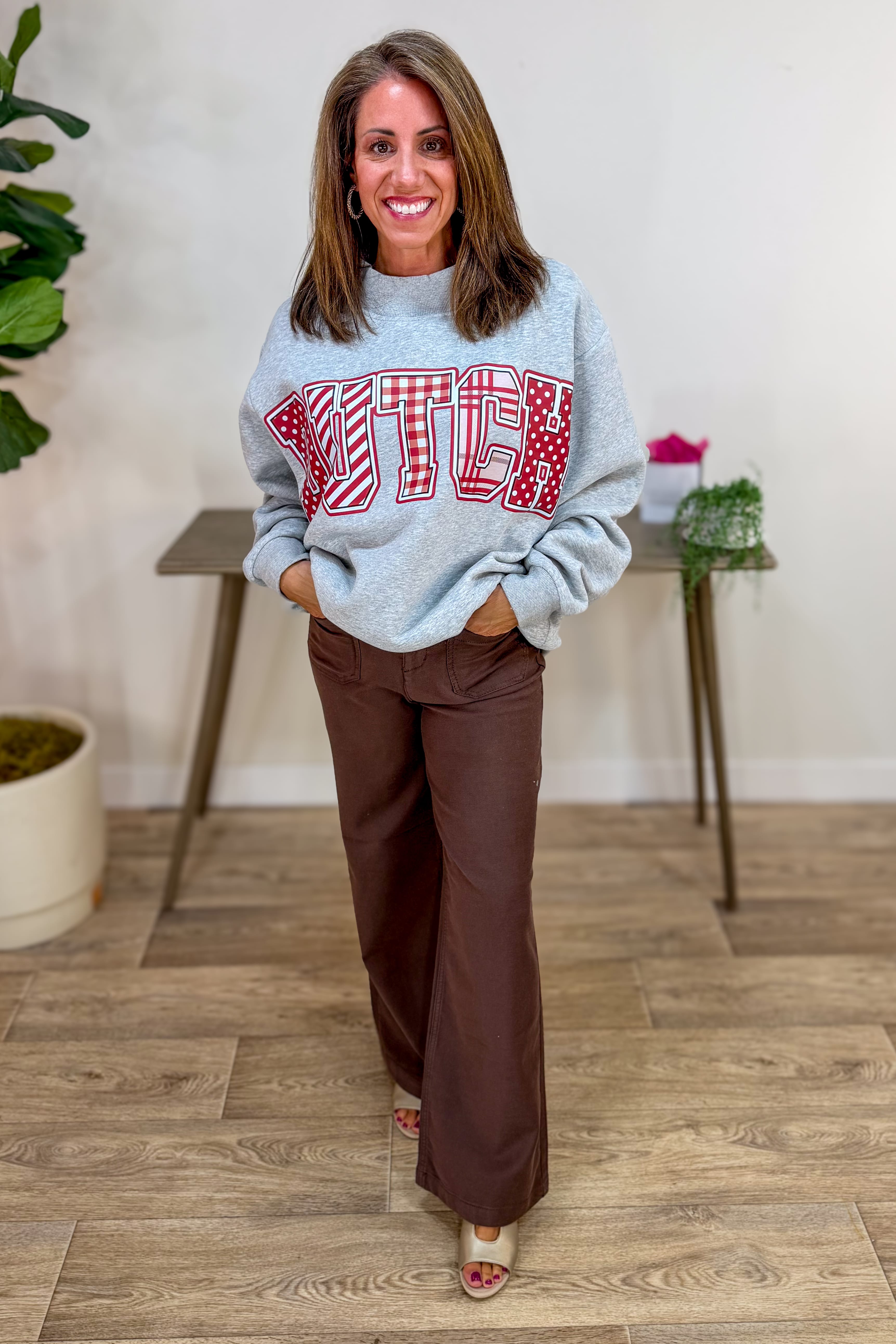 Dutch Mock Neck Sweatshirt Styled