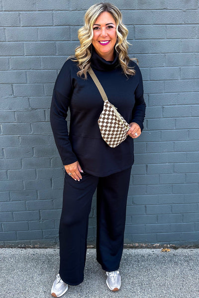 Black Cozy Everyday Pant styled