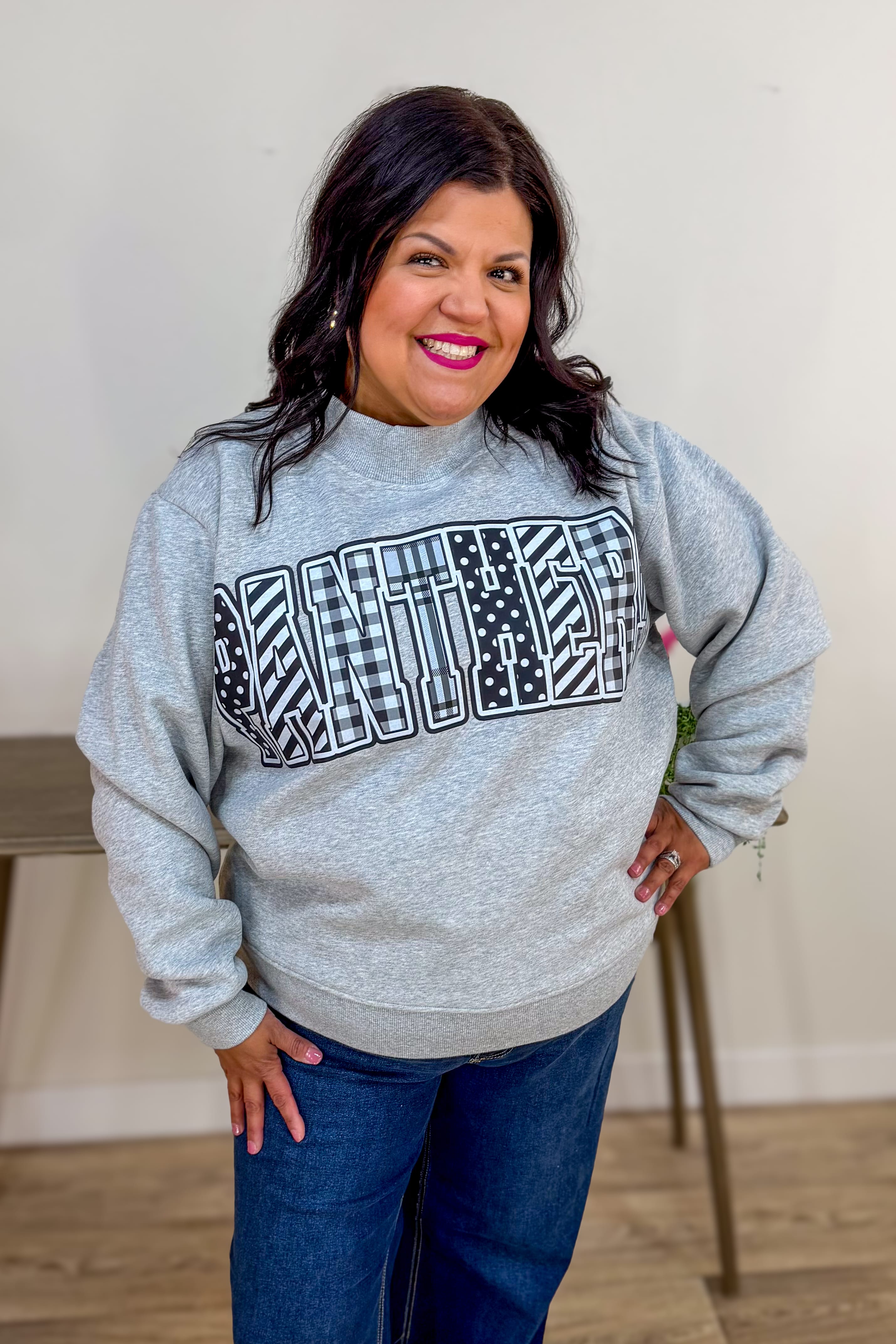 Panthers Mock Neck Sweatshirt