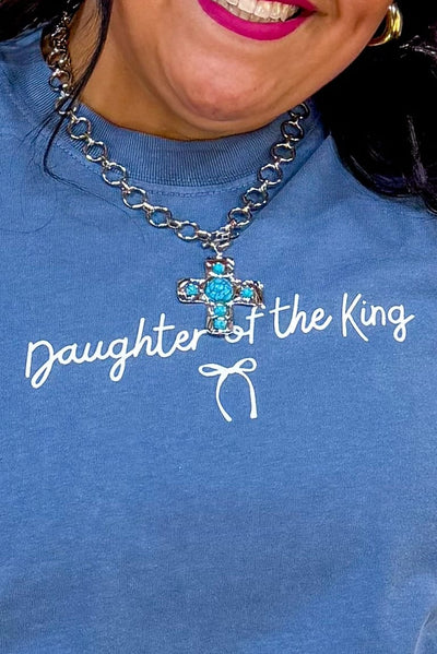 Blue Jean Daughter of the King Long Sleeve Tee Detailed