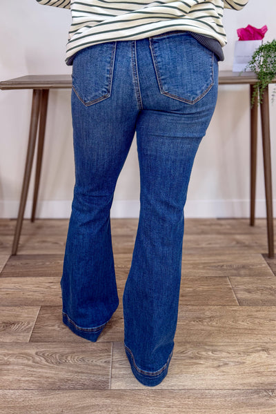 Medium High Waist Flare Denim-Regular Back