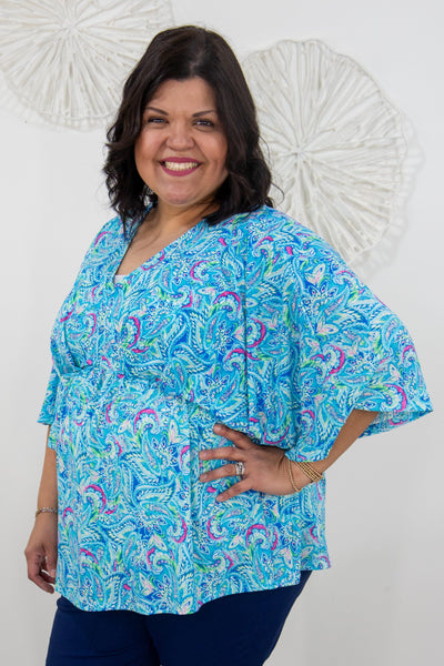 Beauftiful Blues Paisley Dreamer Top