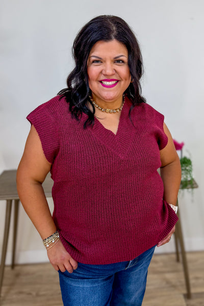 Cabernet V-Neck Sweater Vest