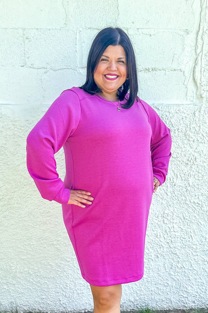 Magenta Milan Comfy Dress