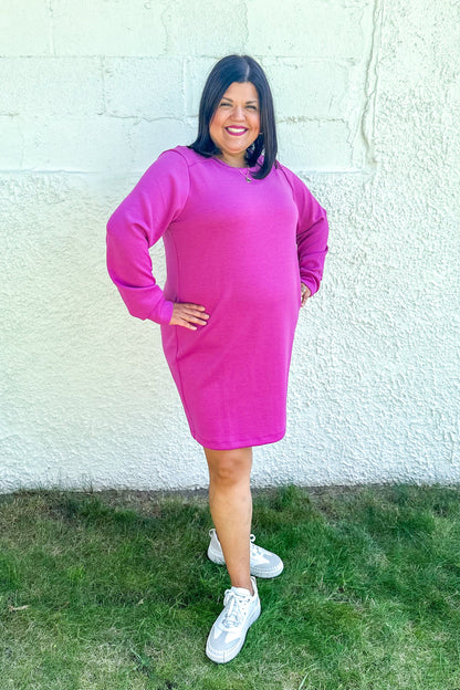 Magenta Milan Comfy Dress