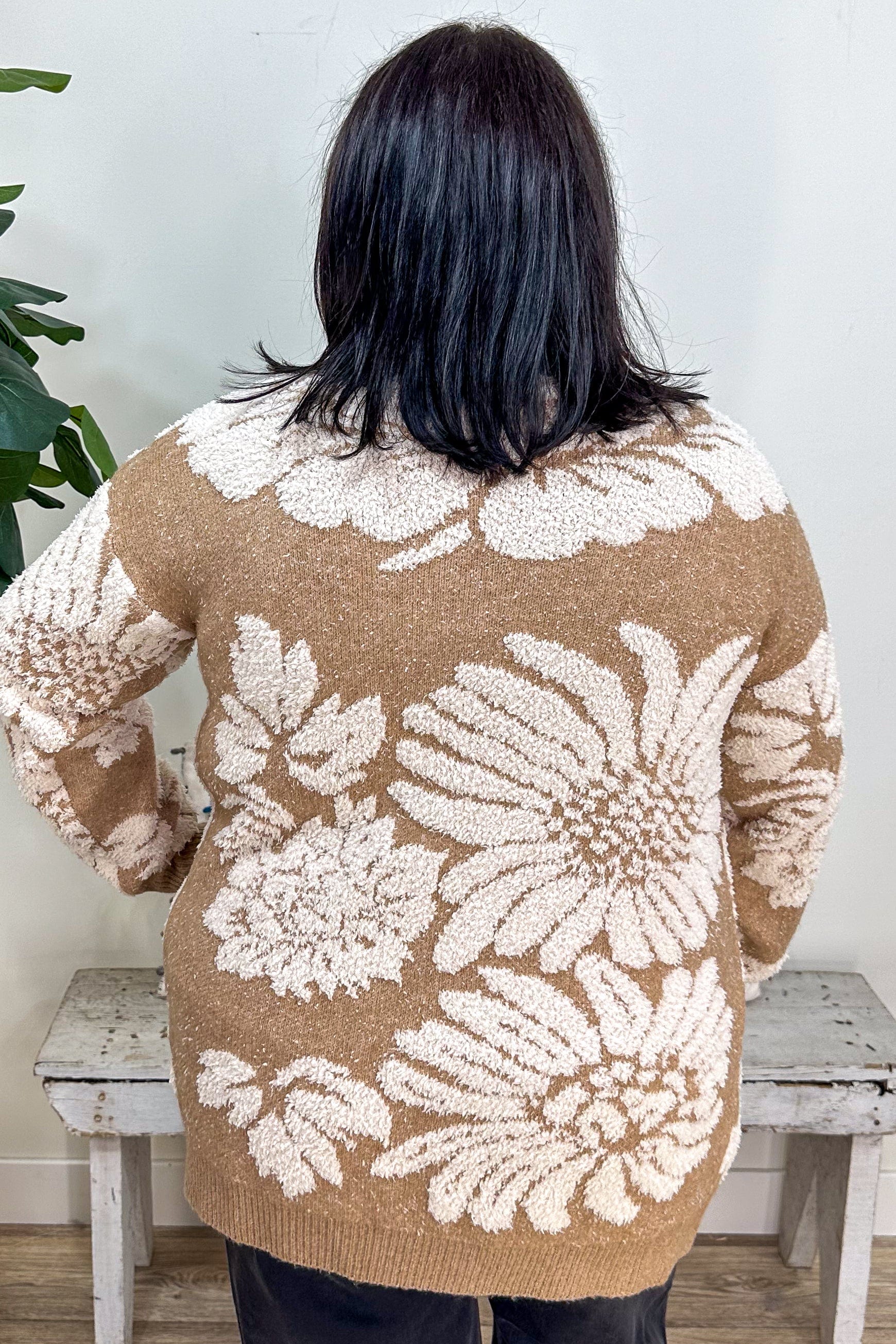 Ca mel & Ivory Patterned Cardigan