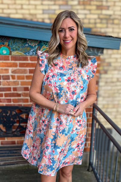 Soft Tropic Floral Dress