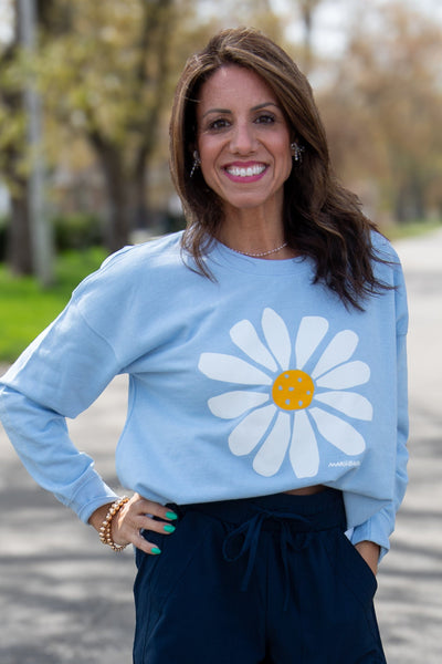 Big Daisy Drop Shoulder Sweatshirt