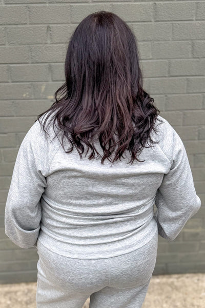 Charcoal Soft Cowl Neck Pullover Back