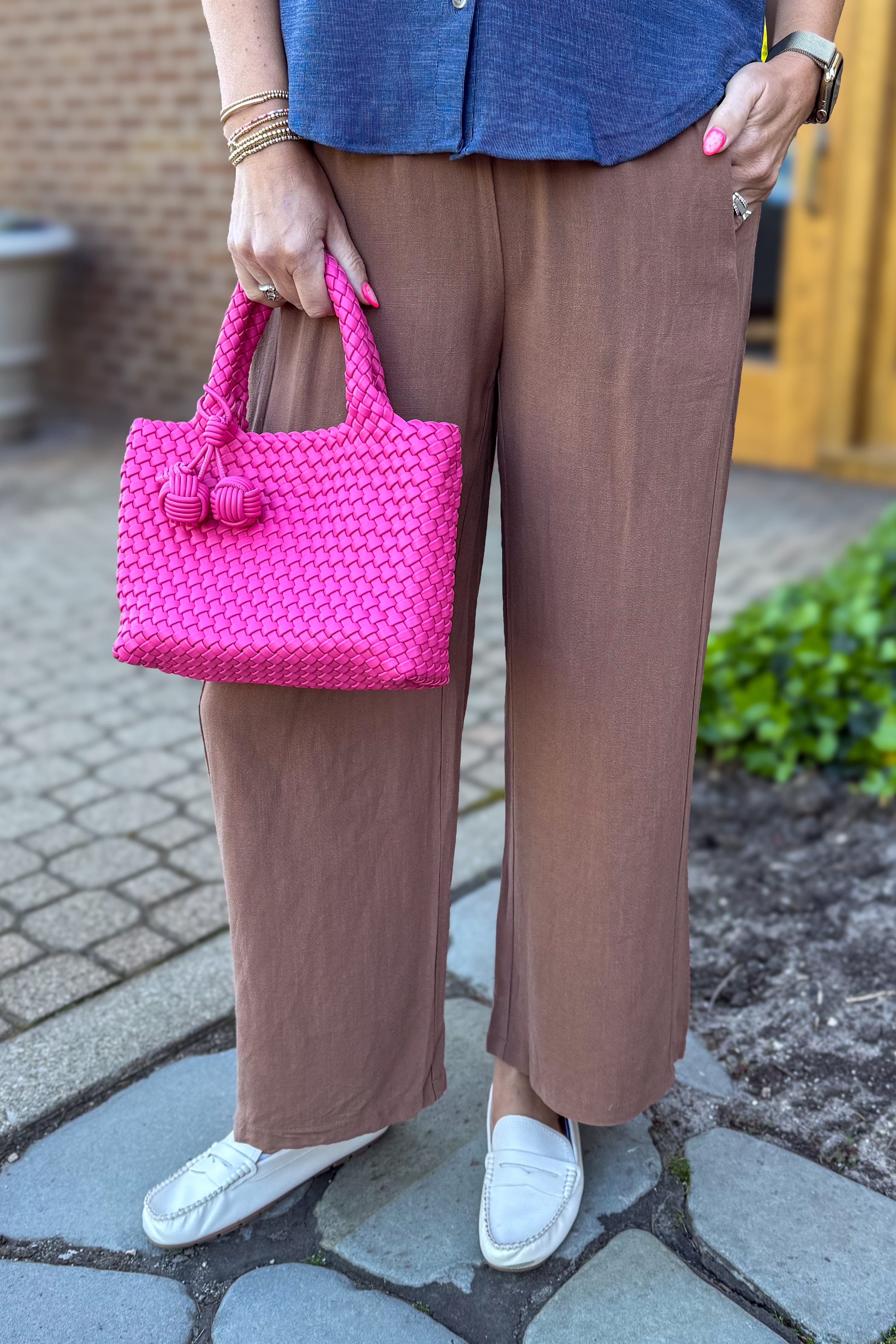 Cappuccino Rayon Wide Leg Pant