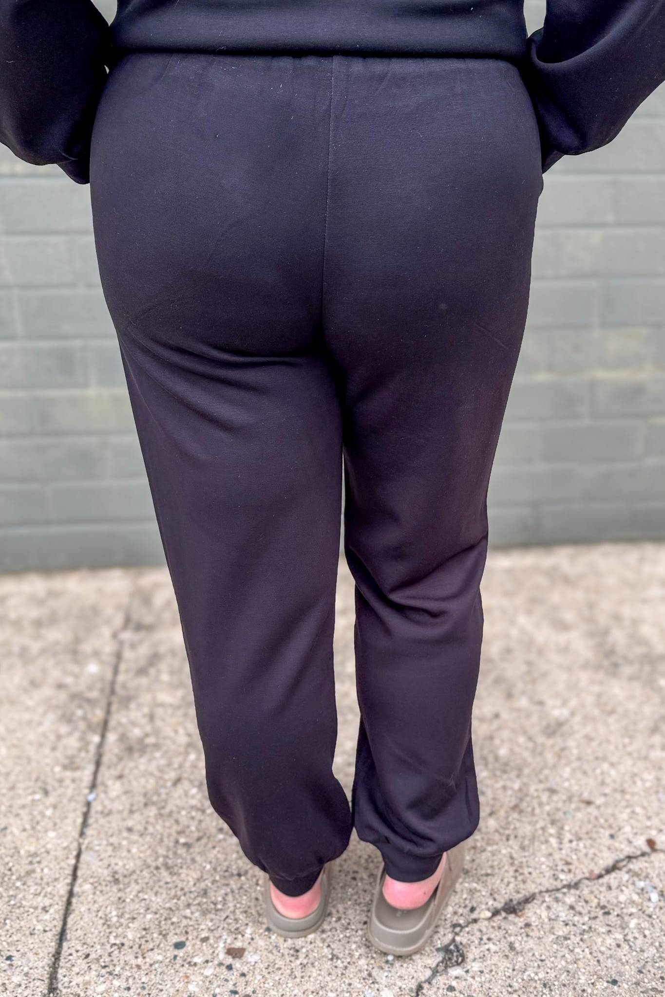 Black Soft Jogger Pant Back