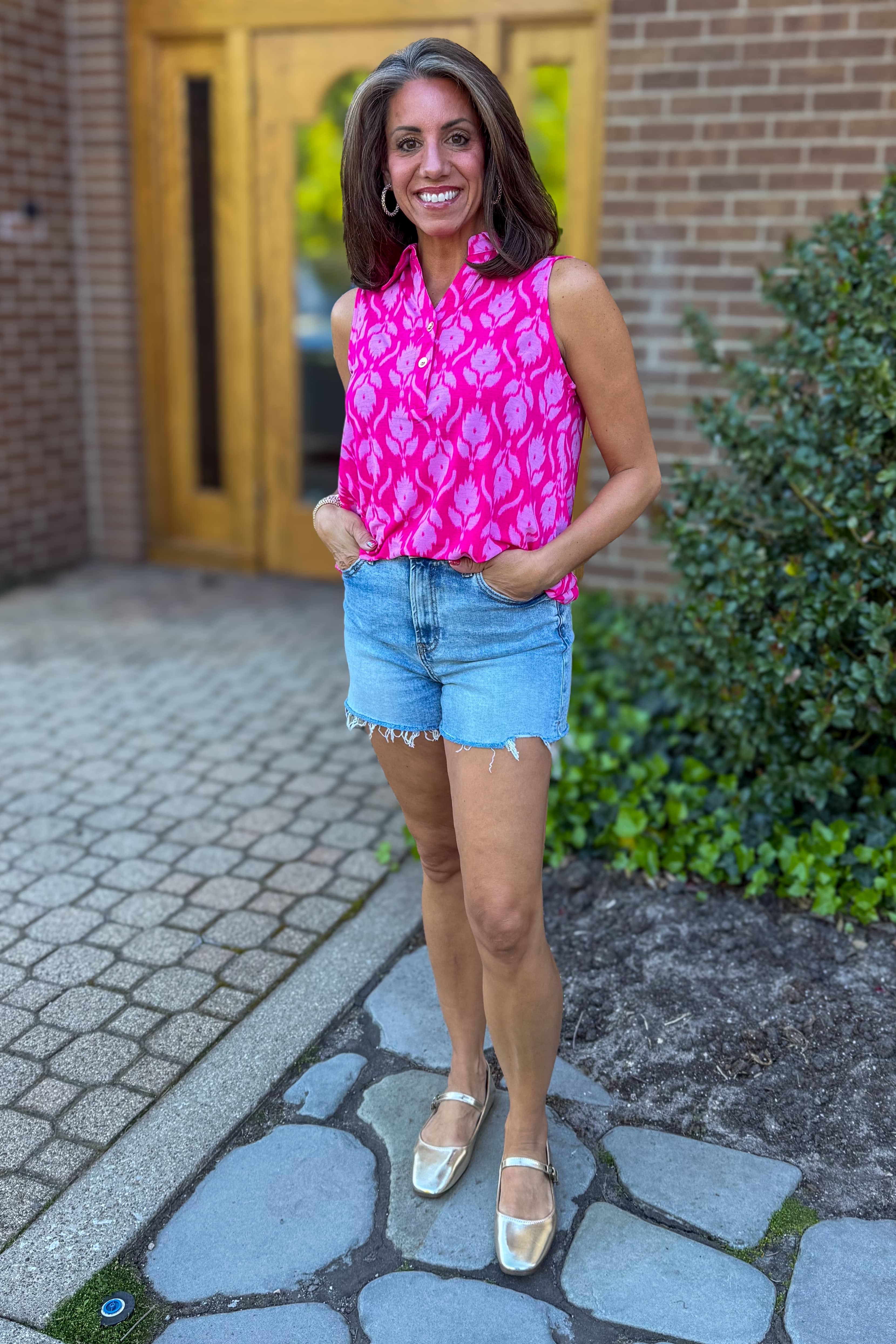 Hot Pink Seaspray Tank Styled