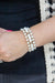 Pearl & Gold 3 Strand Stretch Bracelet