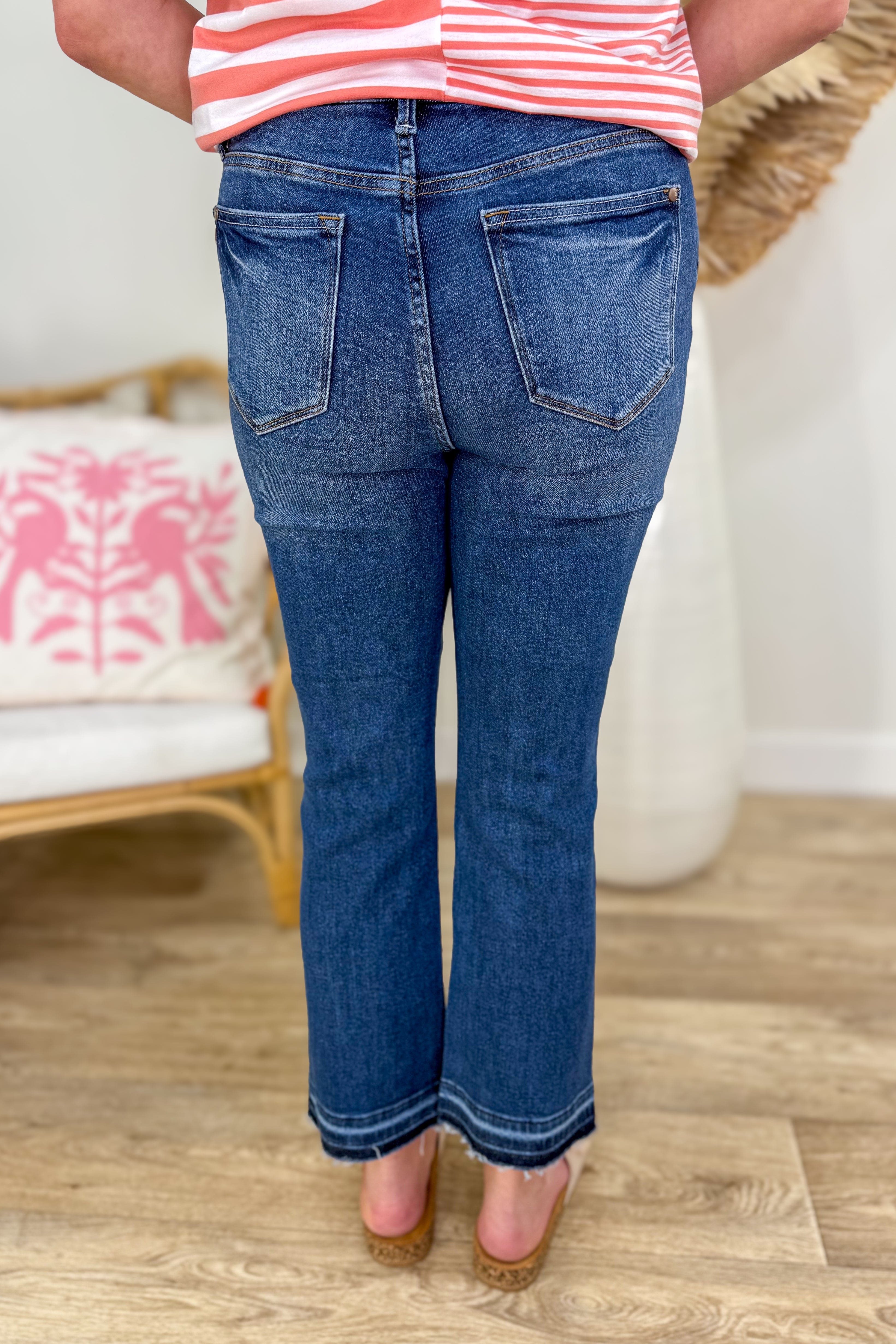 Release Hem Kick Flare Denim back