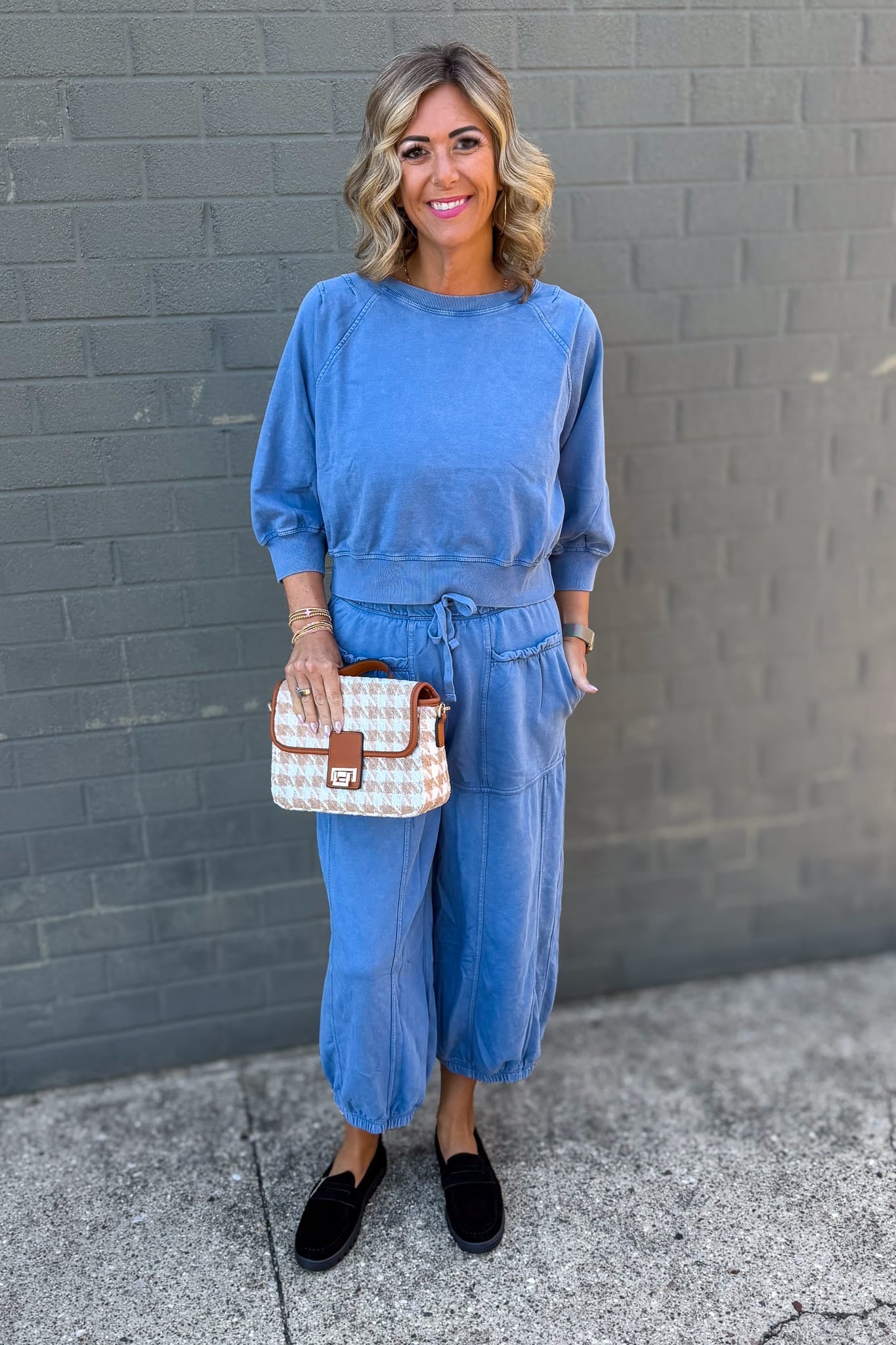 Dusty Blue Mineral Washed Terry Set