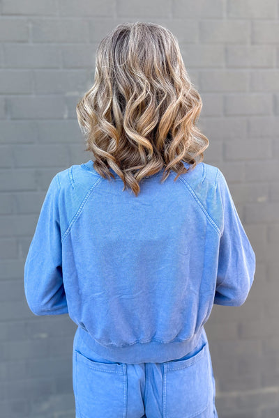 Dusty Blue Mineral Washed Terry Set