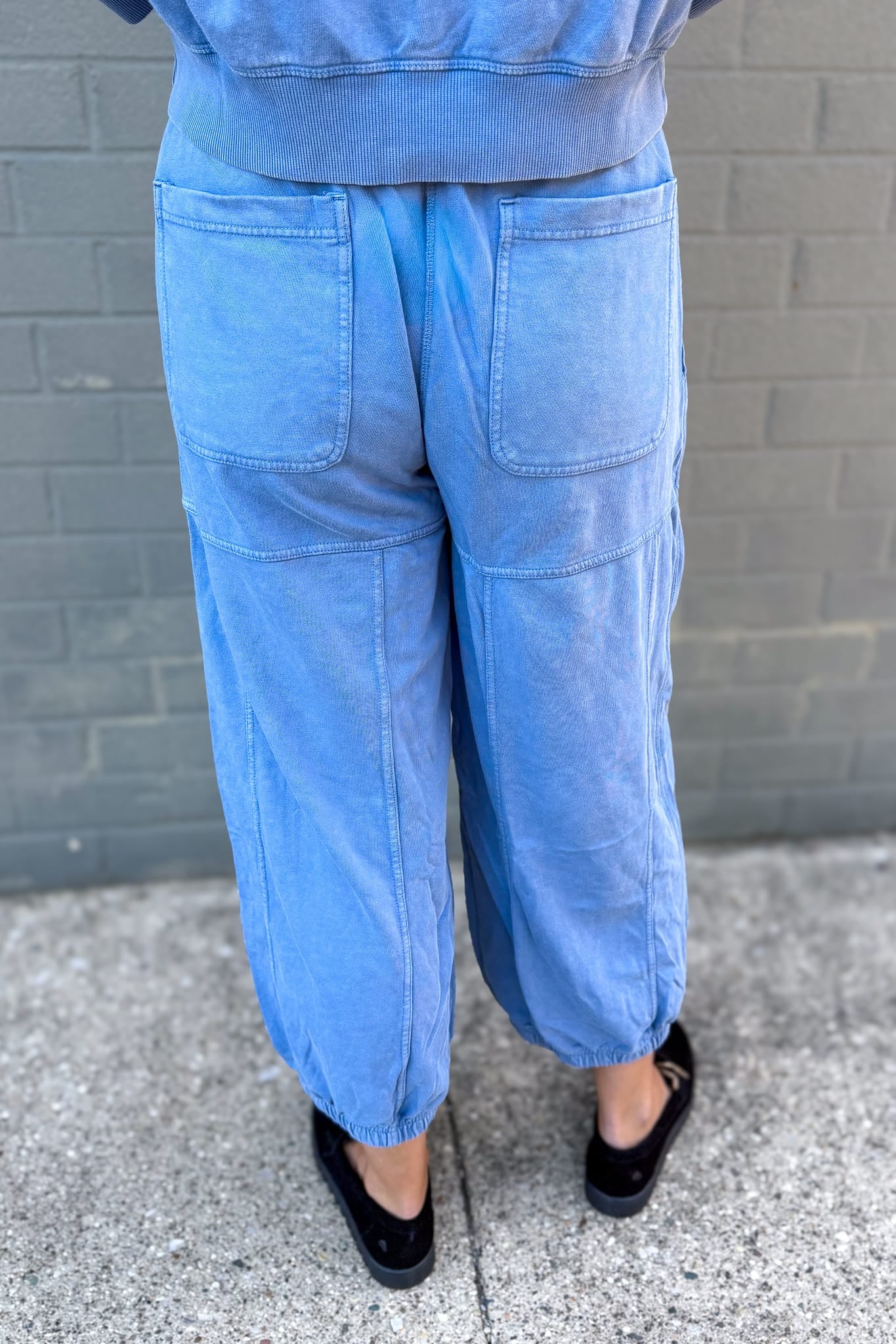 Dusty Blue Mineral Washed Terry Set