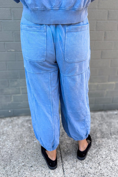Dusty Blue Mineral Washed Terry Set