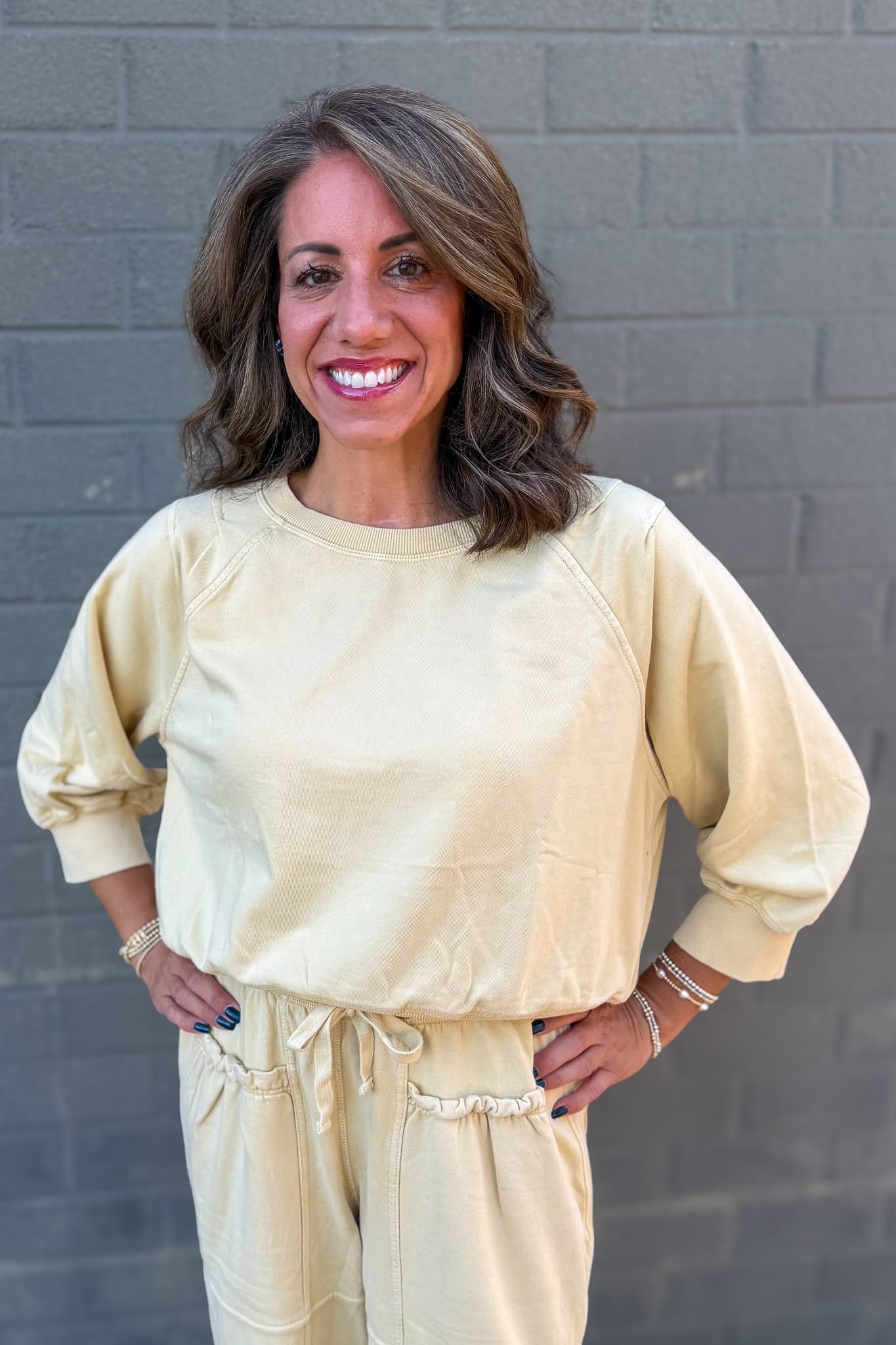 Chamomile Mineral Washed Terry Set Top