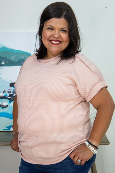 Blush Hanas Short Sleeve Top