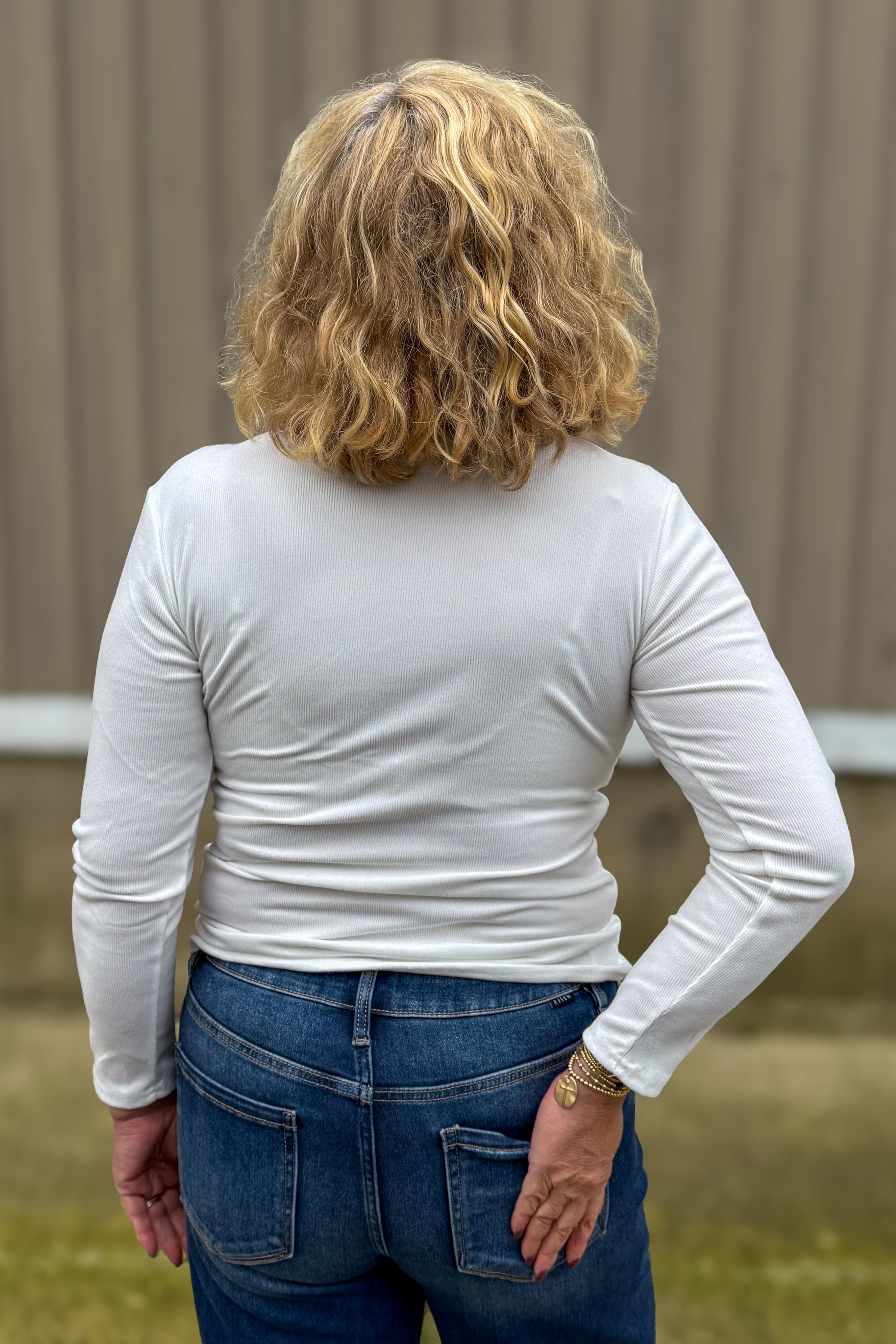 White Long Sleeve Top