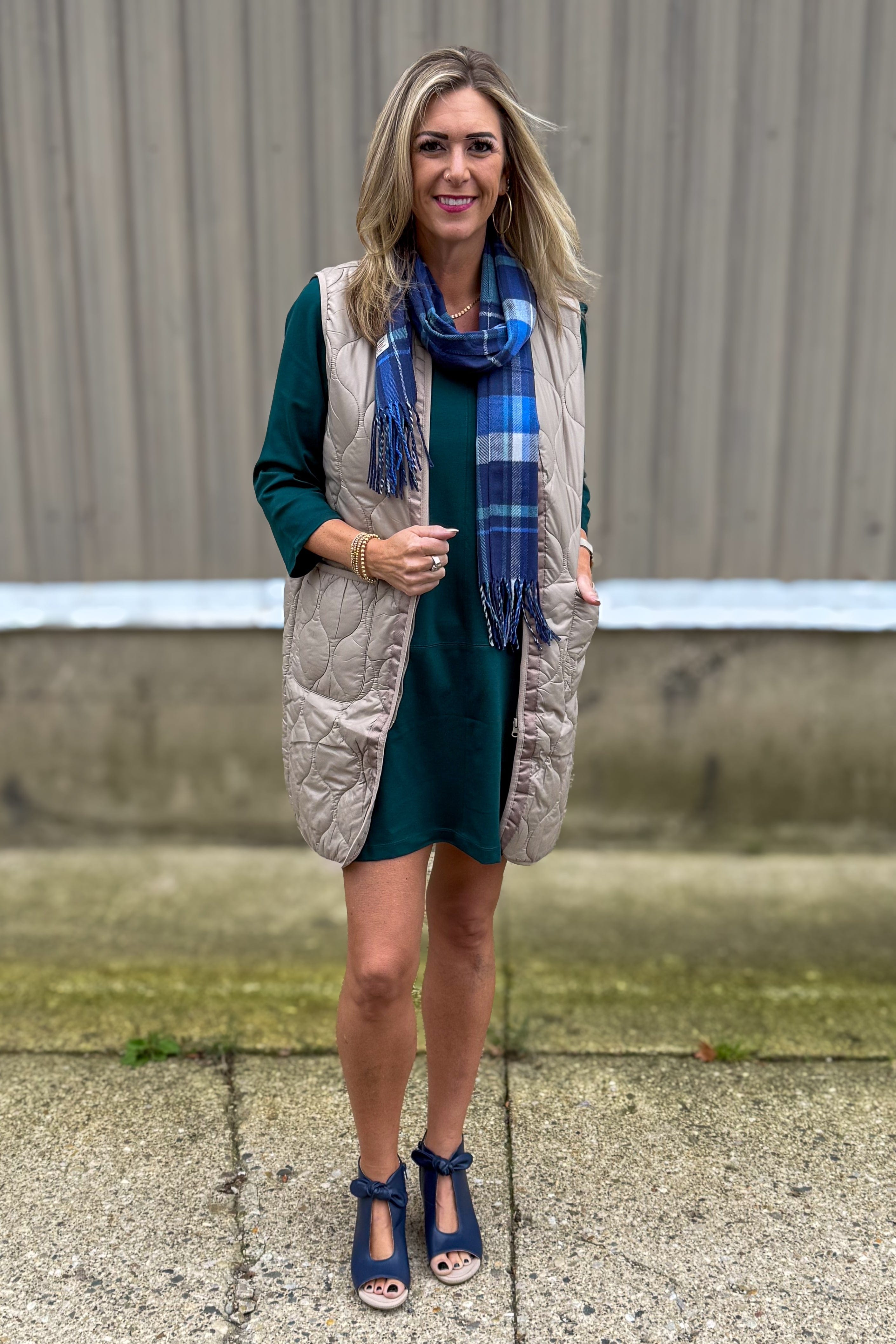 Hunter Green Portfolio Dress Styled