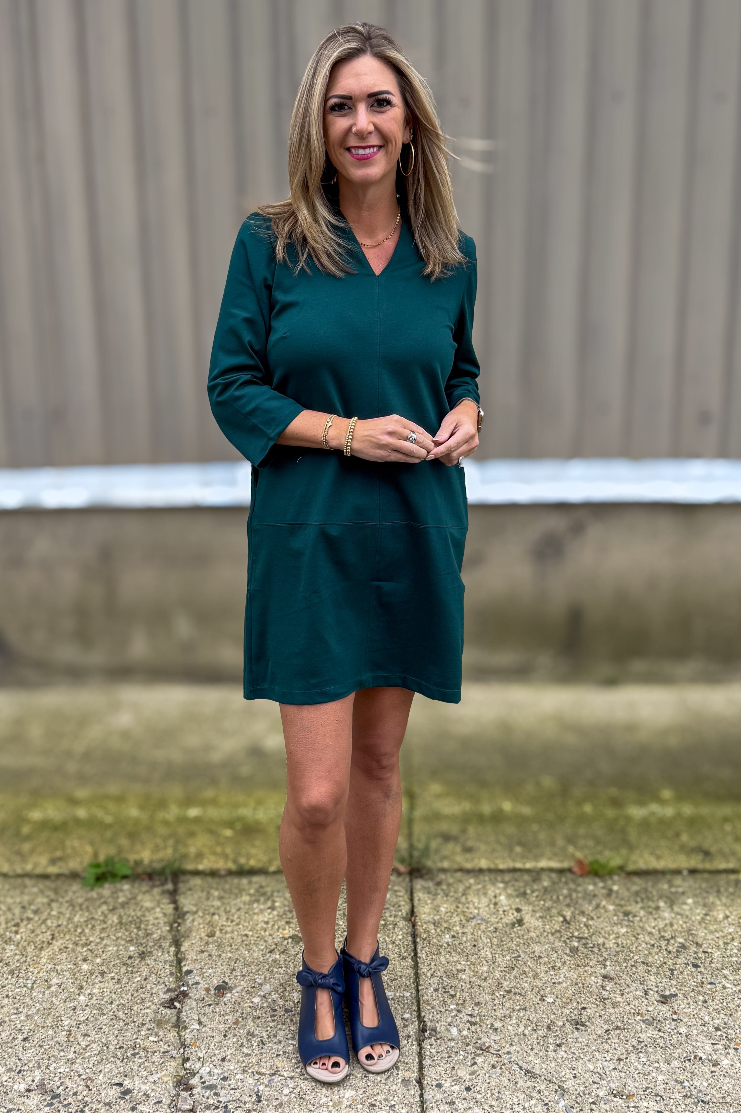 Hunter Green Portfolio Dress Styled