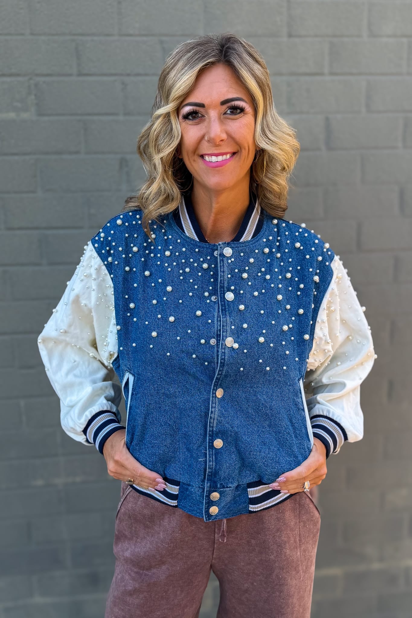 Denim Pearl Jacket