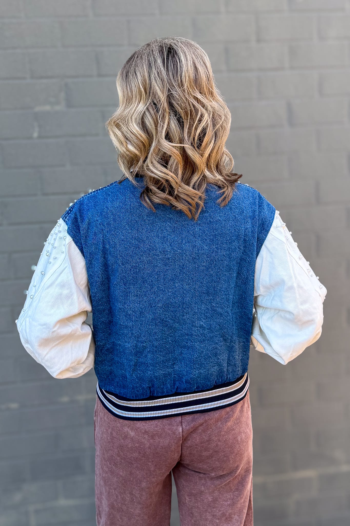Denim Pearl Jacket back