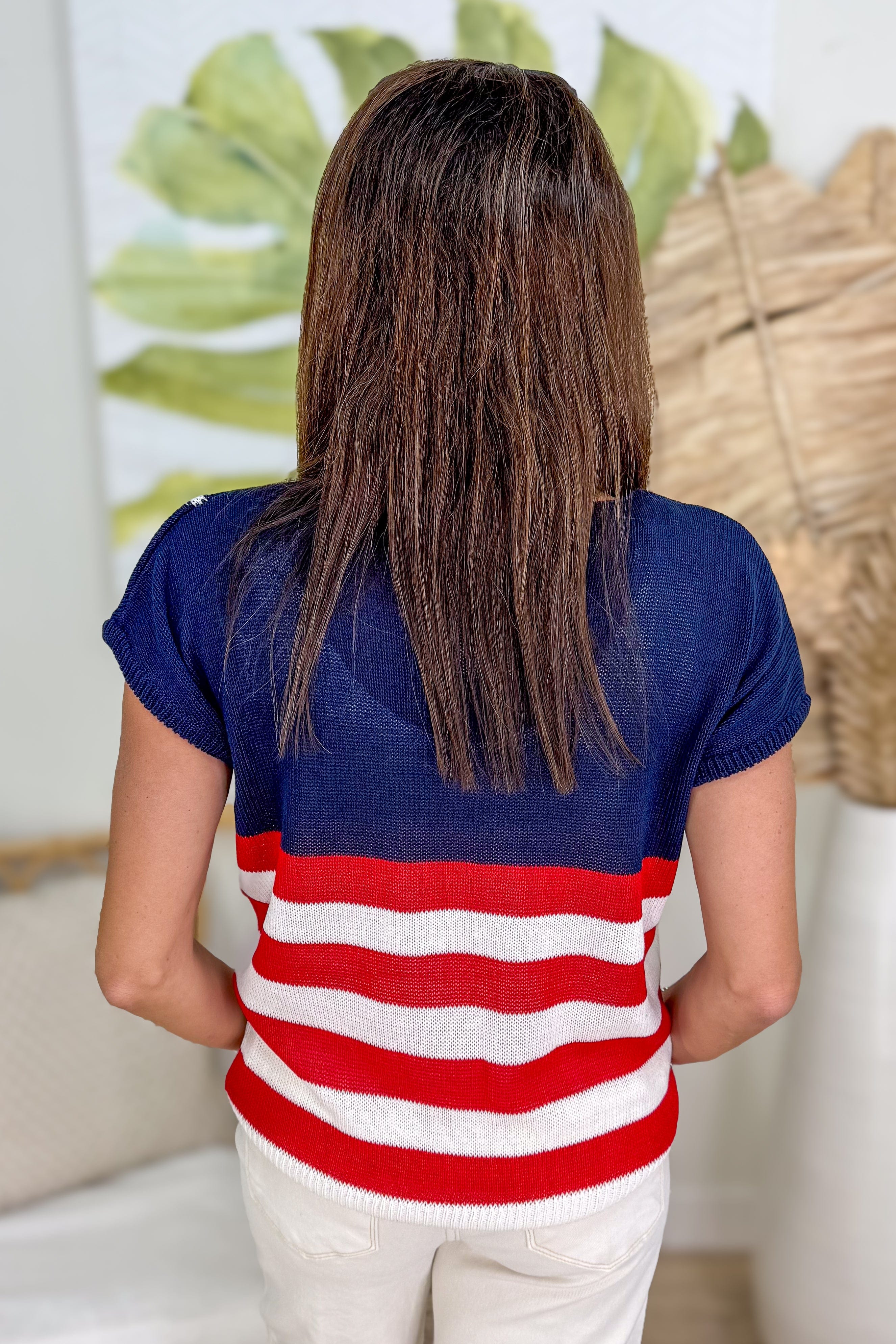 Patriotic Sweater Top back
