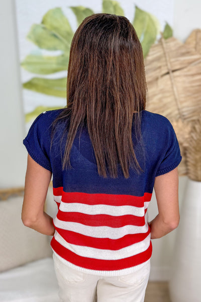 Patriotic Sweater Top back