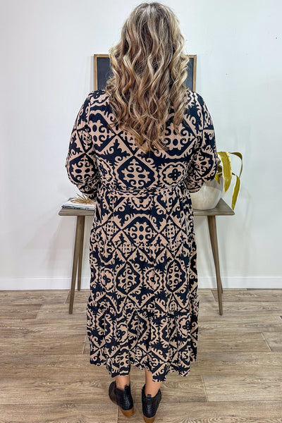 Black & Mocha Maxi Dress