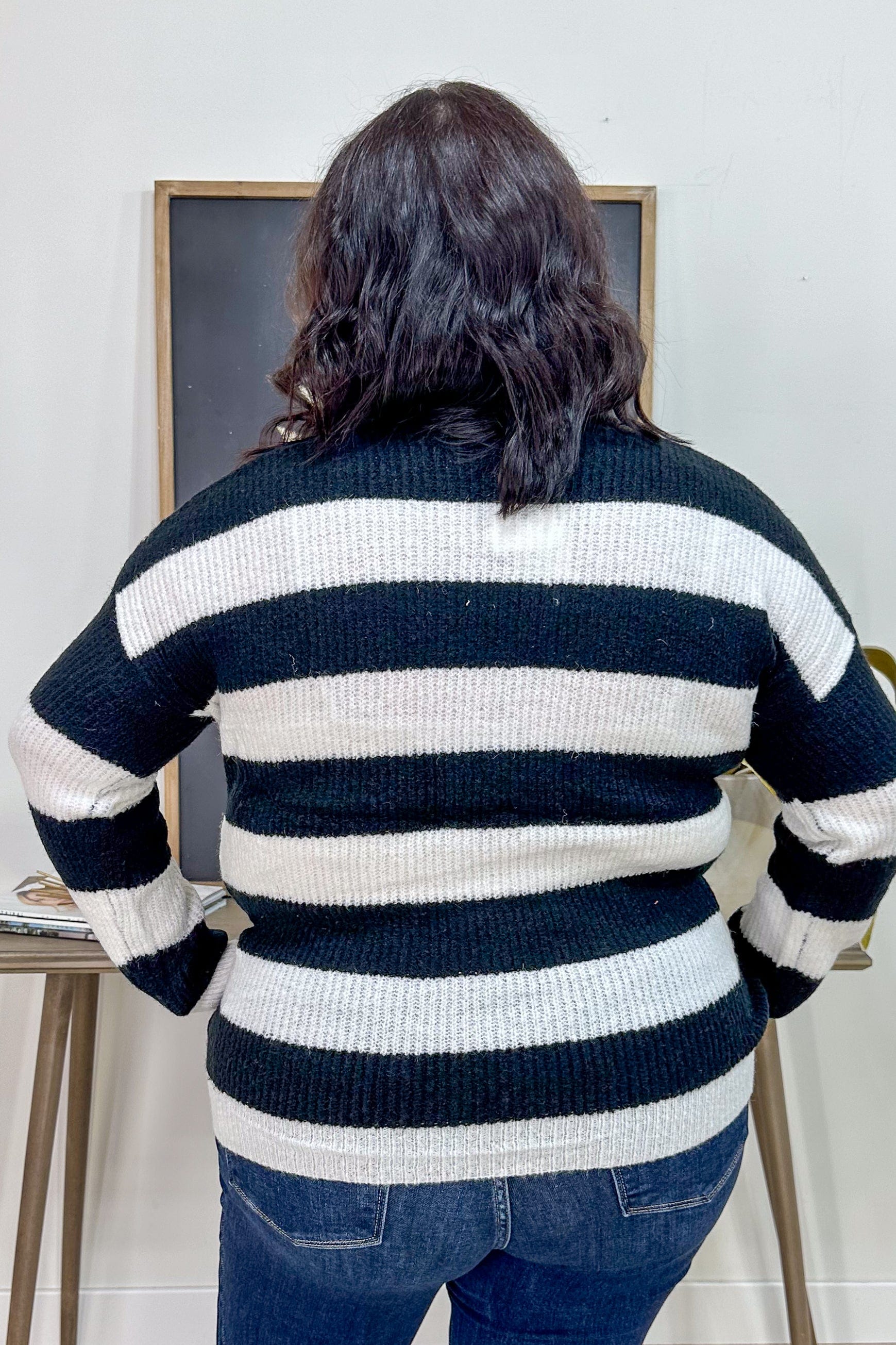 Black & White Stripe Sweater