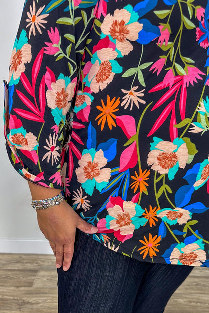 Daisy Mix Floral Lizzy Top detail