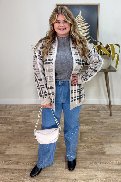 Light Denim Rhinestone Jean styled