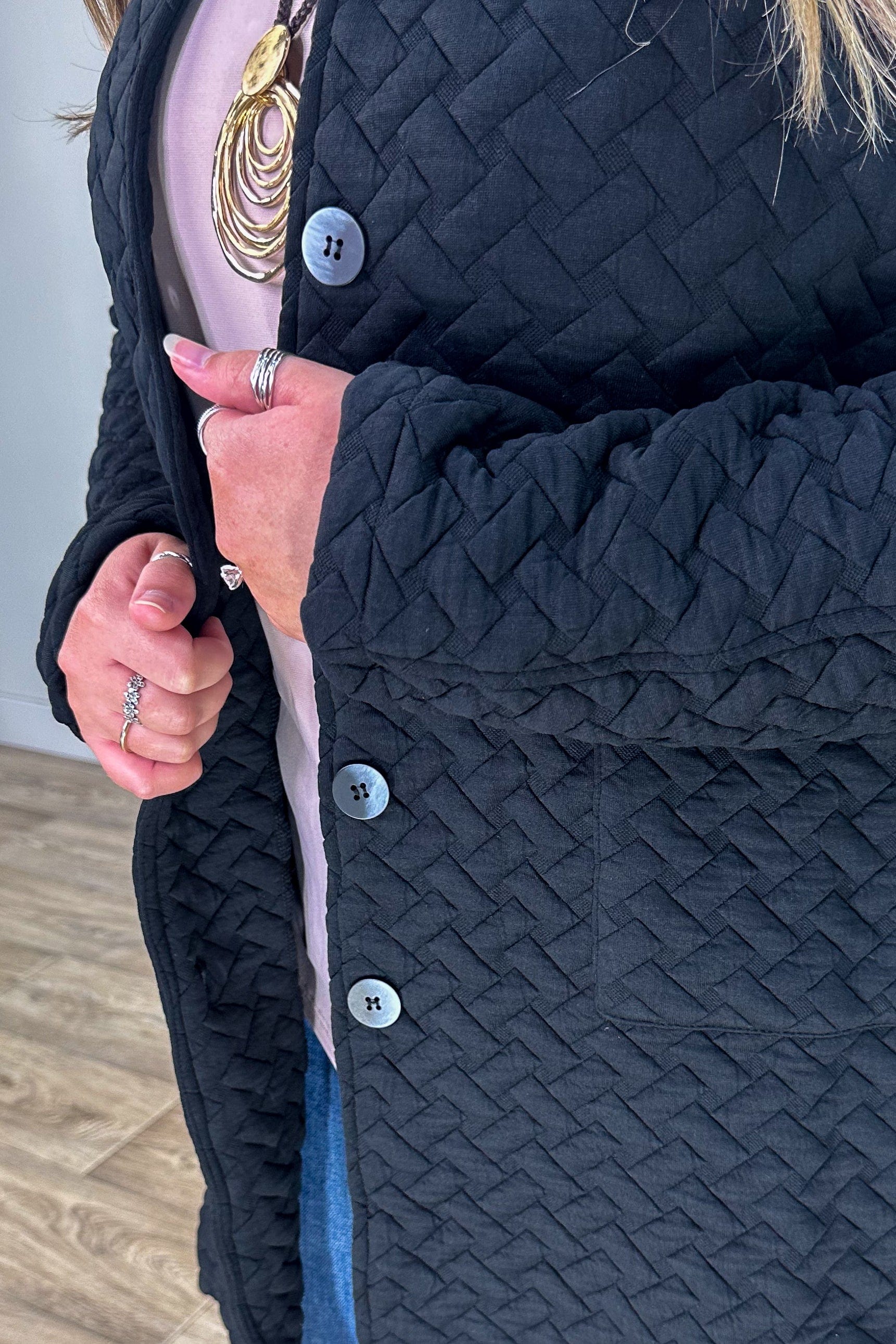 Black Quilted Jacket