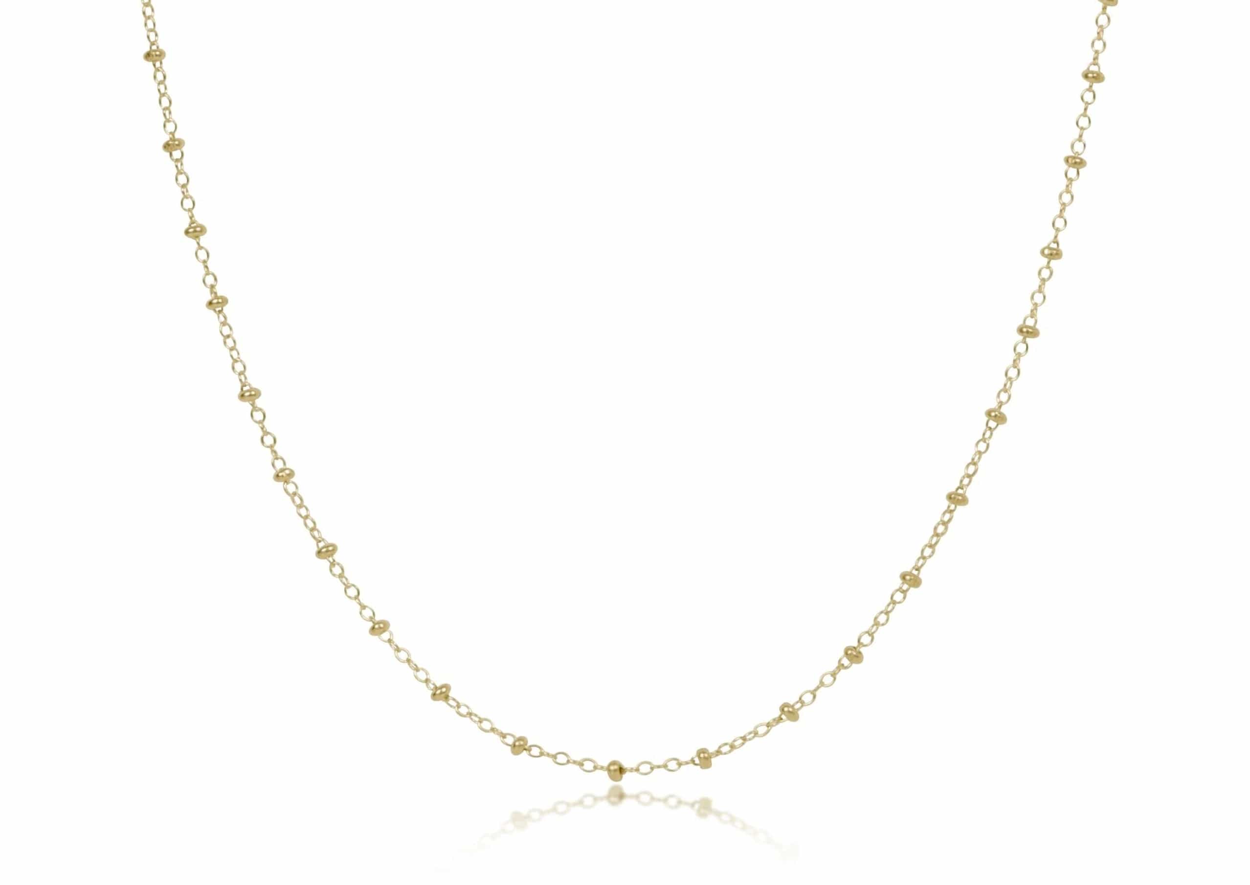 17" Choker Joy Simplicity Chain Gold - 2MM Pearl