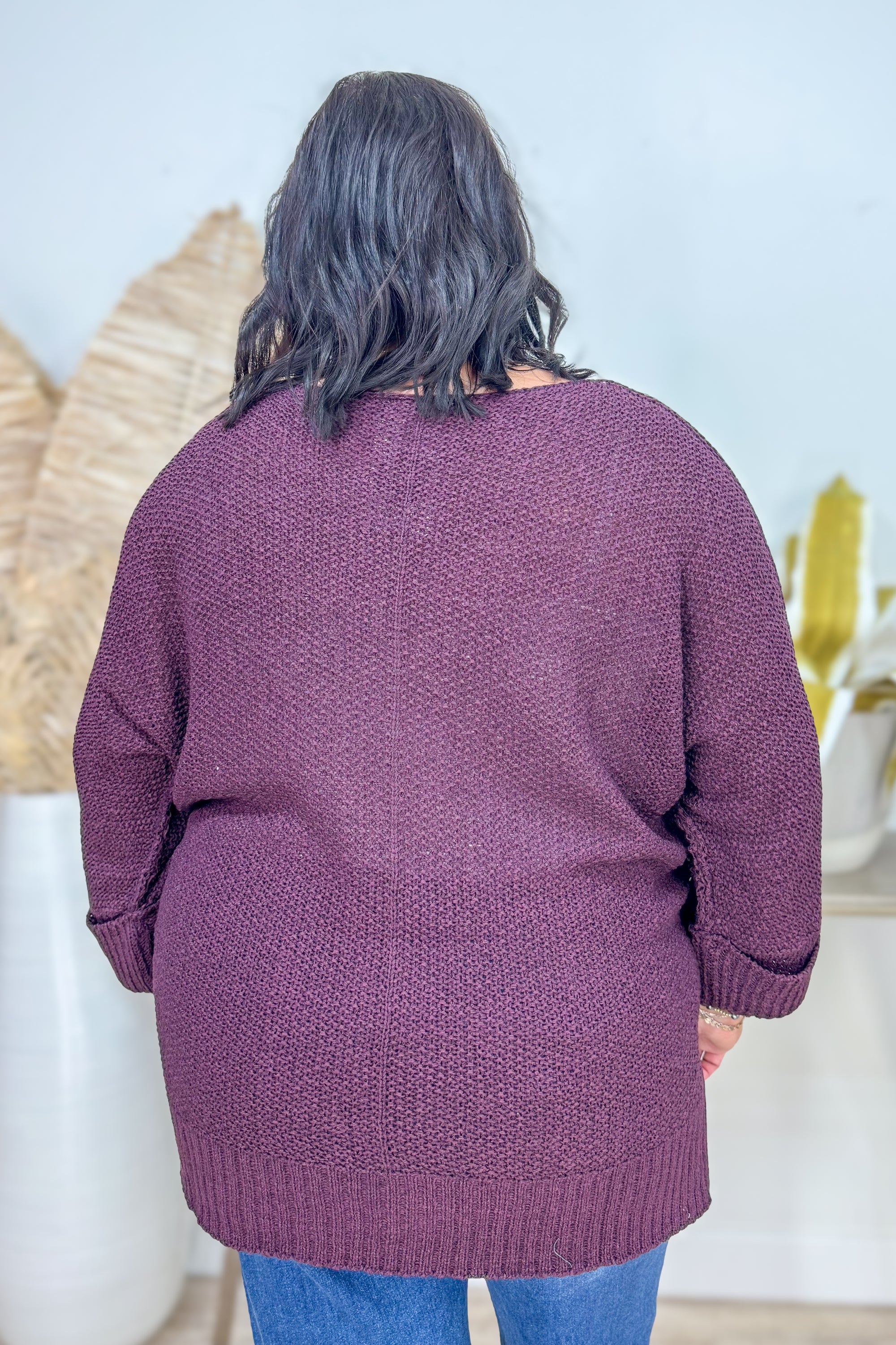 Red Bean Crew Neck Knit Sweater