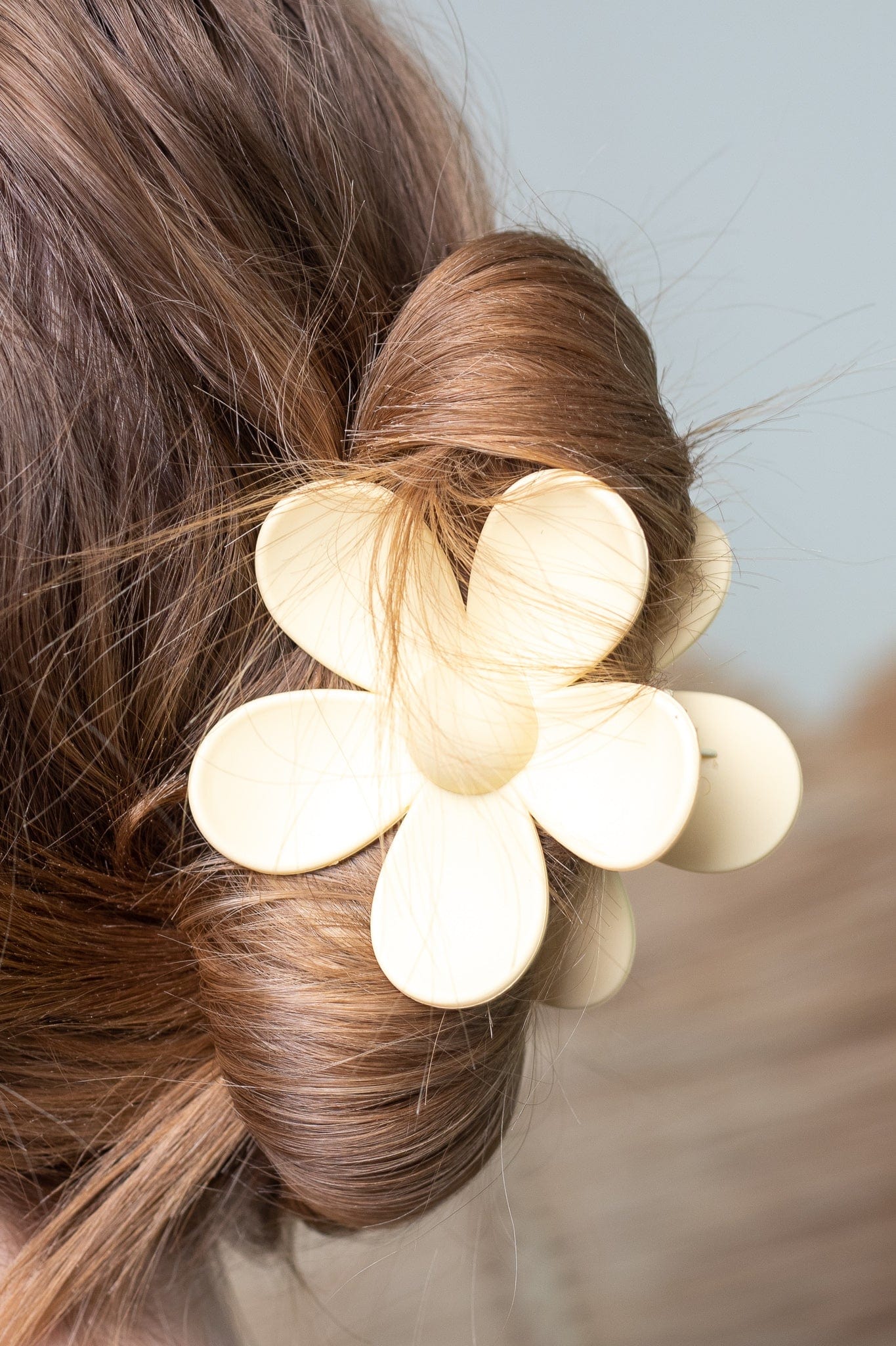 Cream Flower Hair Clip