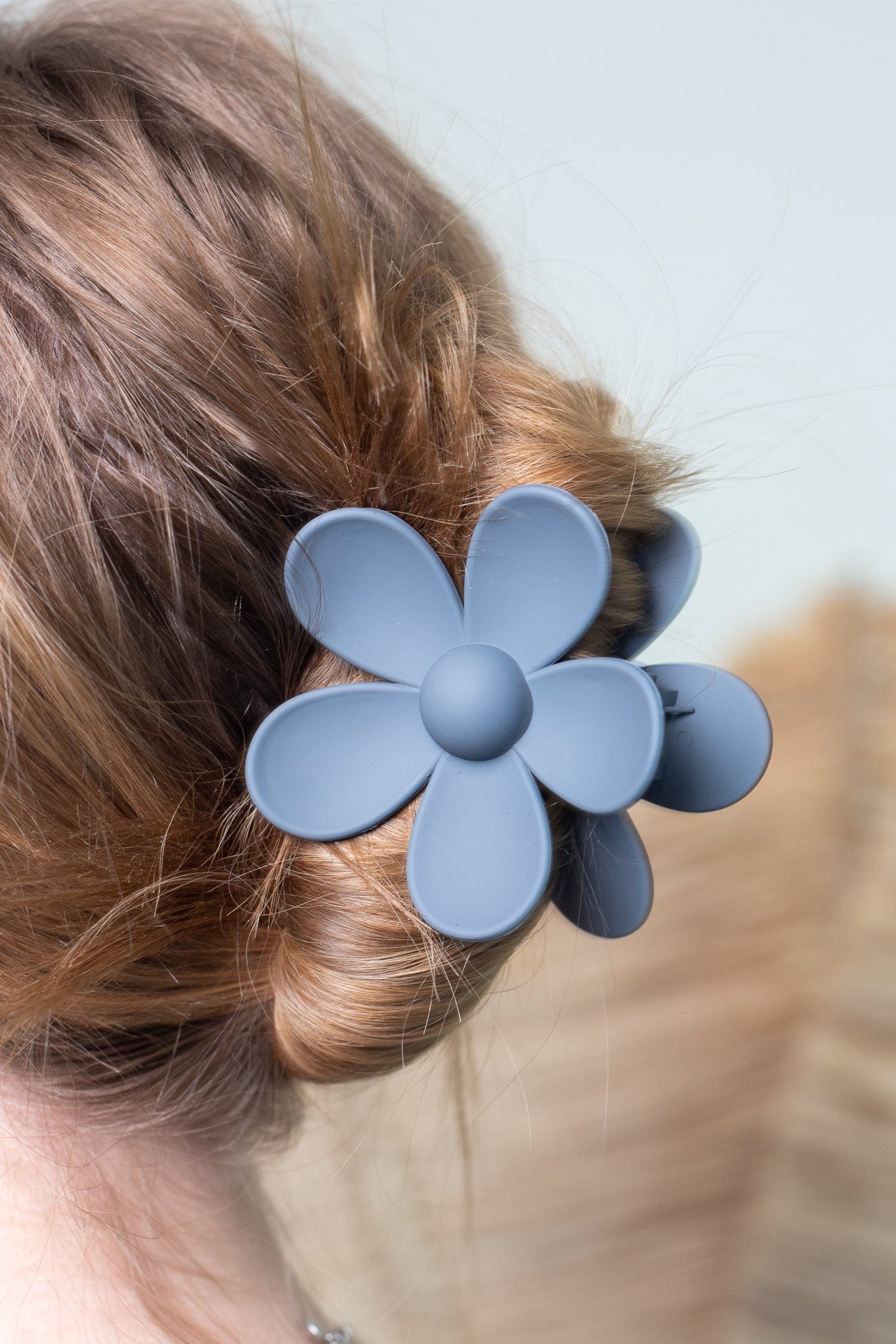 Grey Flower Hair Clip