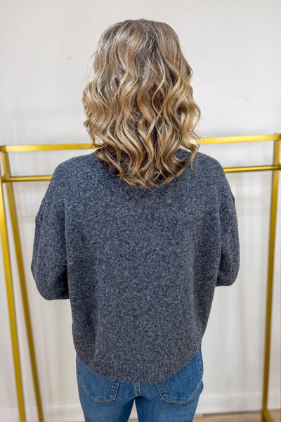 Grey Motif Dog Sweater Back