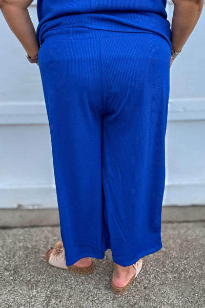 Royal Blue Palm Beach Ribbed Set back
