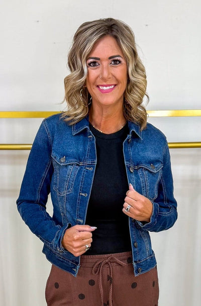 Dark Wash Western Denim Jacket