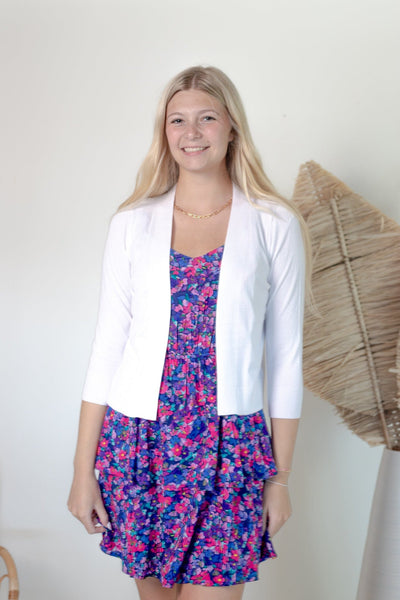 Ivory Cropped Sweater Cardigan