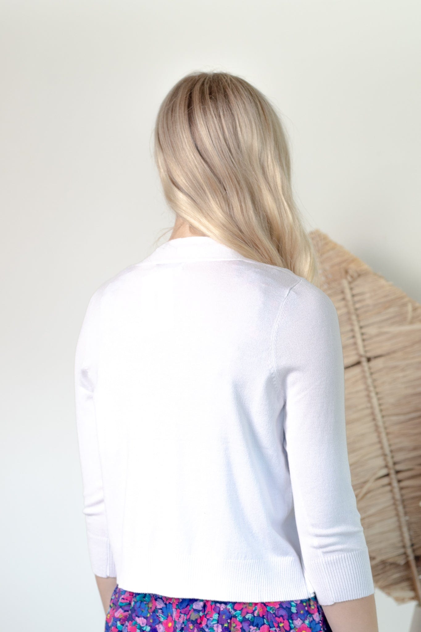 Ivory Cropped Sweater Cardigan