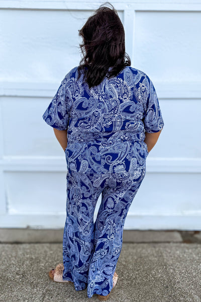 Navy Paisley Cabana Set back
