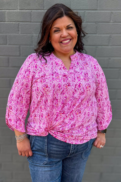 Pink Paisley Lizzy Blouse