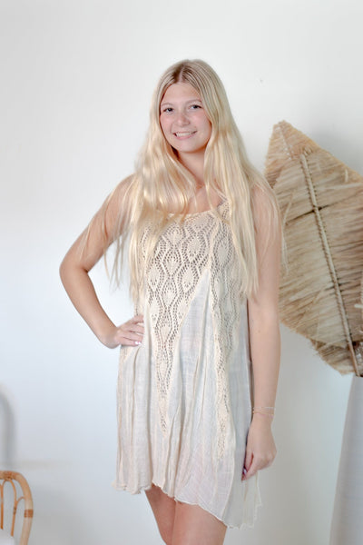 Natural Lace Cover Up