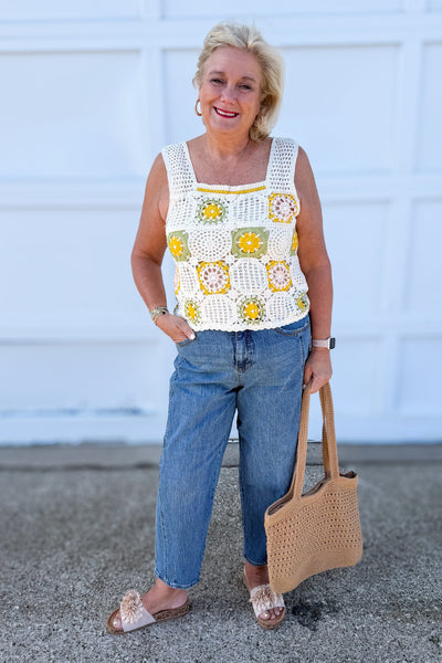Olive Crochet Top styled