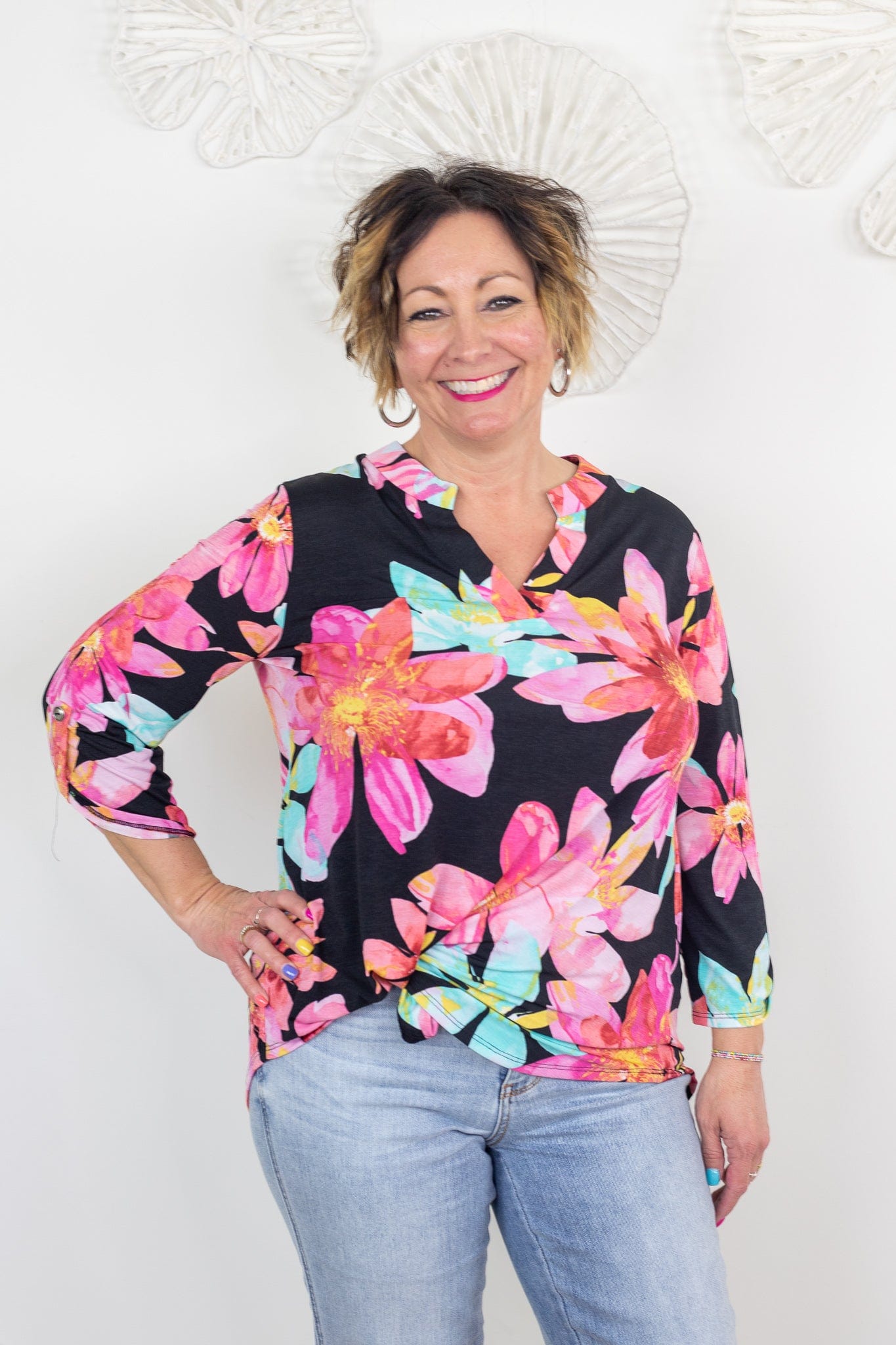 Tropic Floral Lizzy Top